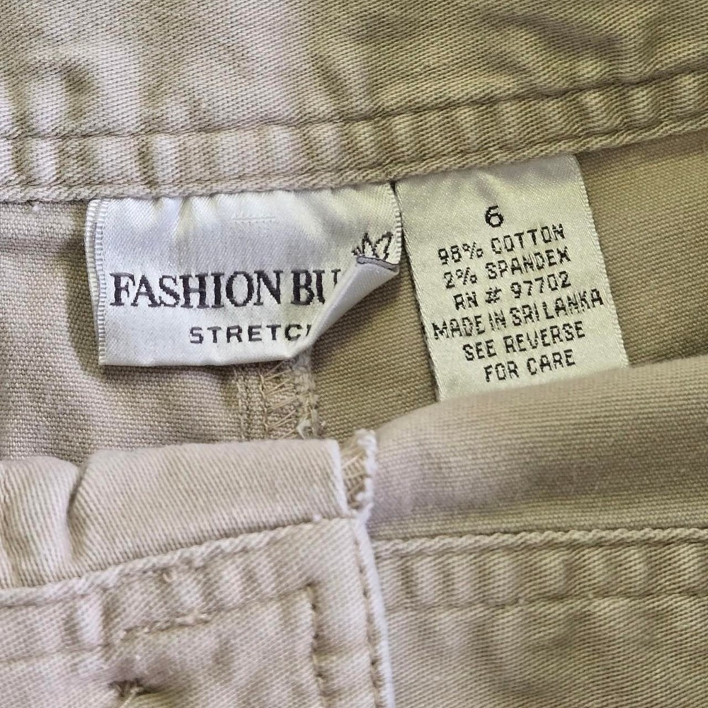 VTG y2k low rise micro shorts / SM 4 / cotton khaki preppy beach summer jorts - Picture 3 of 5